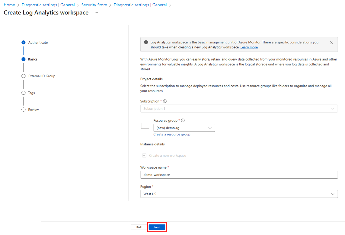 Captura de ecrã que mostra como selecionar uma subscrição.