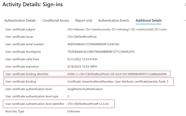 Screenshot of Sign-ins log.