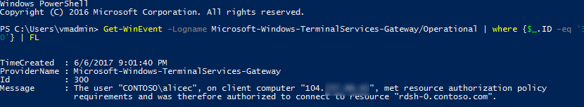 Exibindo eventos usando o PowerShell