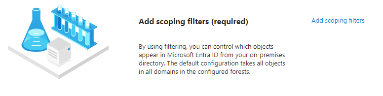 Captura de ecrã do ícone de filtros de escopo.