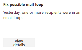 Corrija uma possível visão de loop de email no painel insights.
