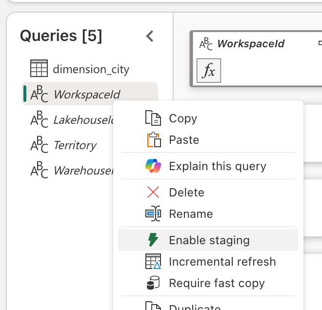 Captura de ecrã da opção de preparação para uma consulta no menu contextual.