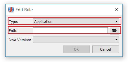 Java Rule Editor Nova Aplicação