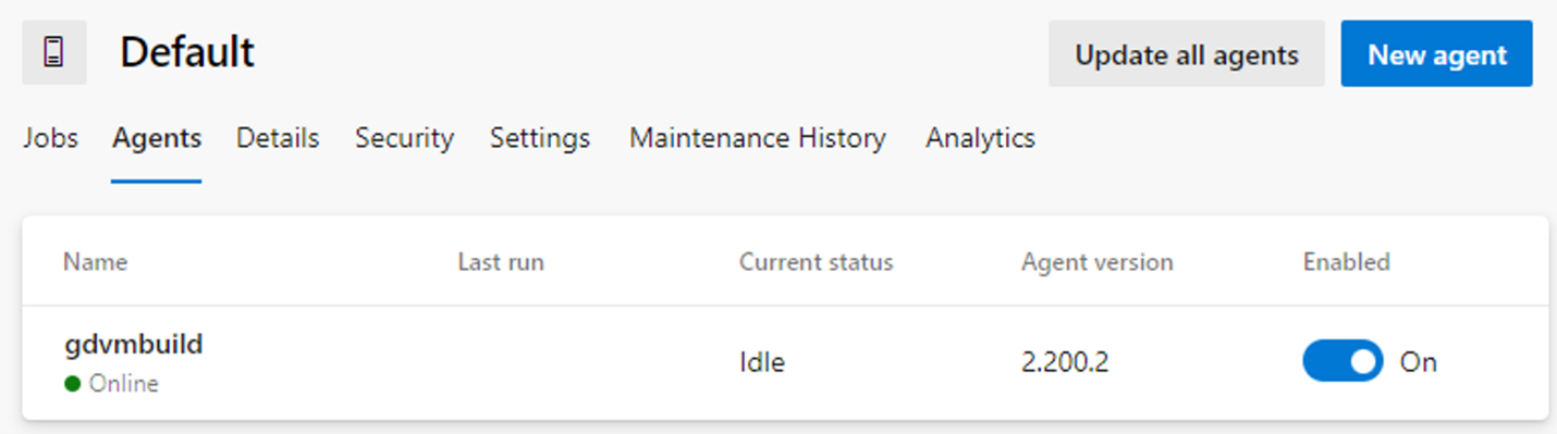 Azure DevOps Build Agent Pool