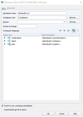 Build User Perforce Workspace