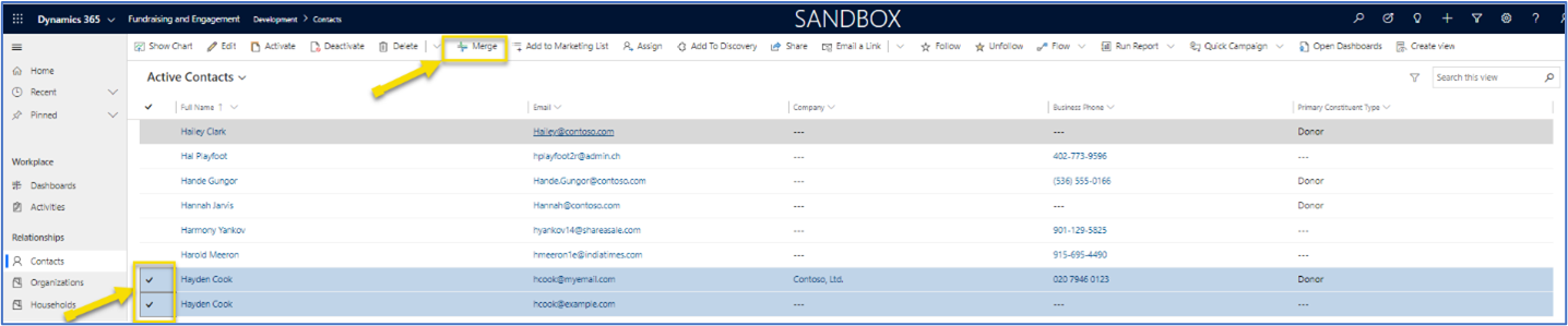 Combine two records Combine two records.