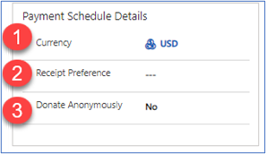 Work with Payment Schedule Details fields Work with Payment Schedule Details fields.