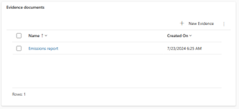 Captura de ecrã da adição de provas a um facto.