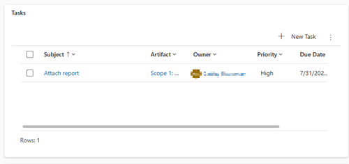 Captura de ecrã da adição de tarefas a um facto.