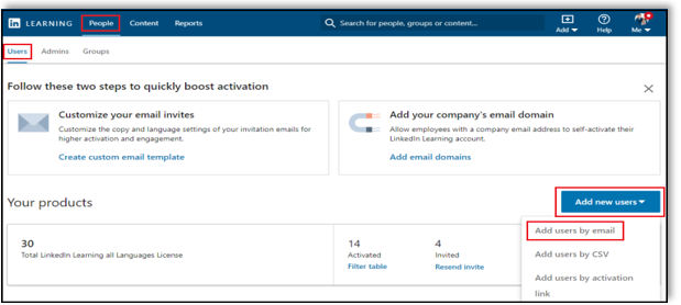 linkedin-learning-add-users-via-email-screen