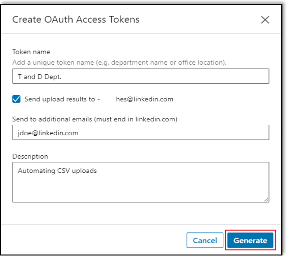 linkedin-learning-oauth-token-generation-screen