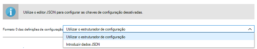 Formato de configuração - Use o designer de configuração