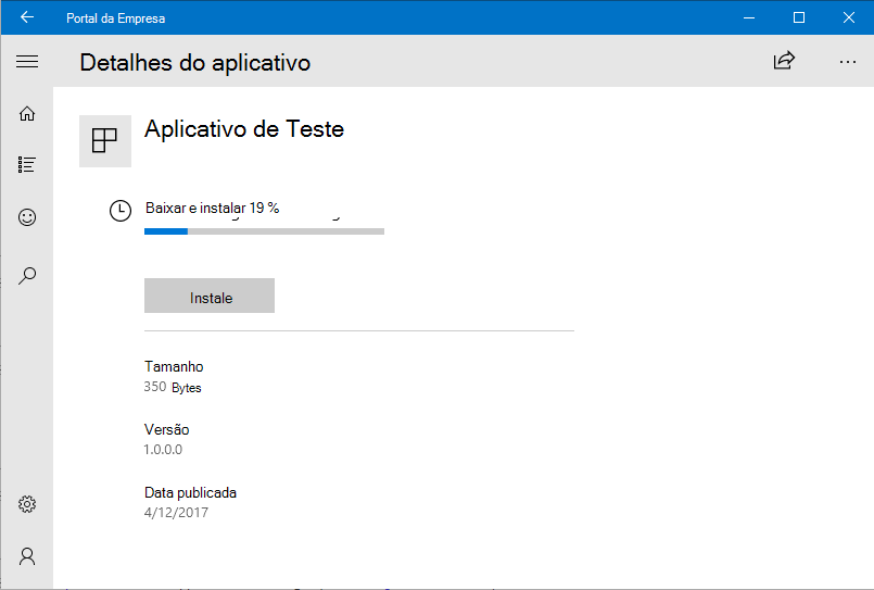  Uma imagem da versão atualizada do ecrã de carregamento, que agora mostra uma barra de progresso de instalação.