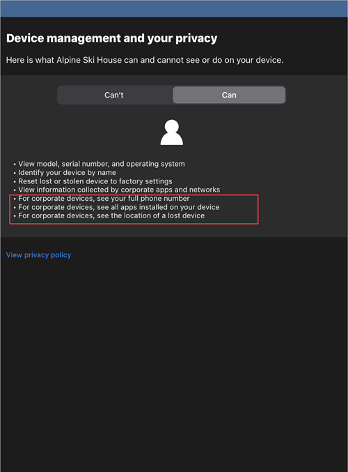 Screenshot de Portal da Empresa ecrã informativo mostrando texto atualizado.