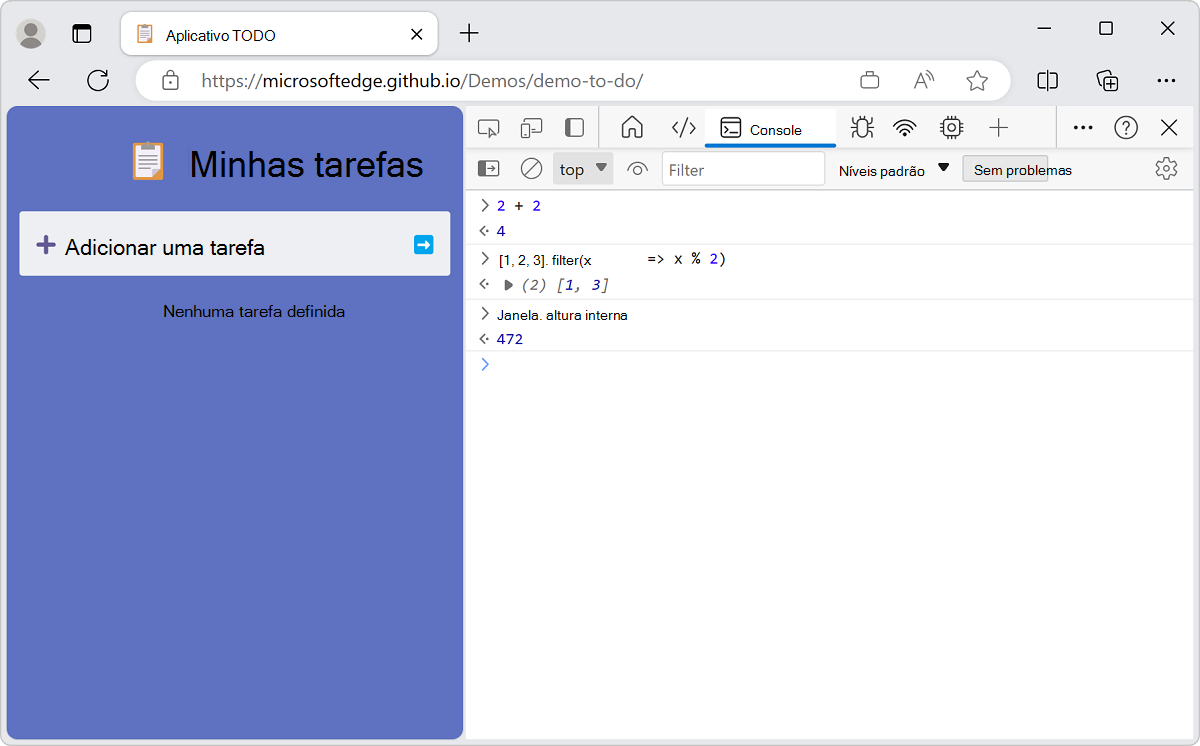 Executar várias expressões JavaScript em sucessão