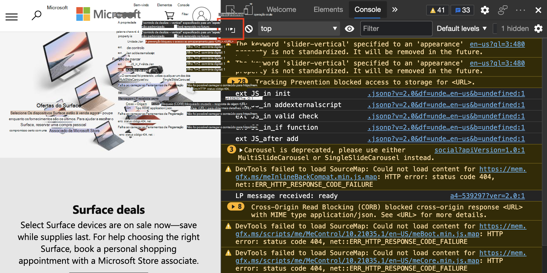 Para abrir a Barra Lateral, clique no ícone 