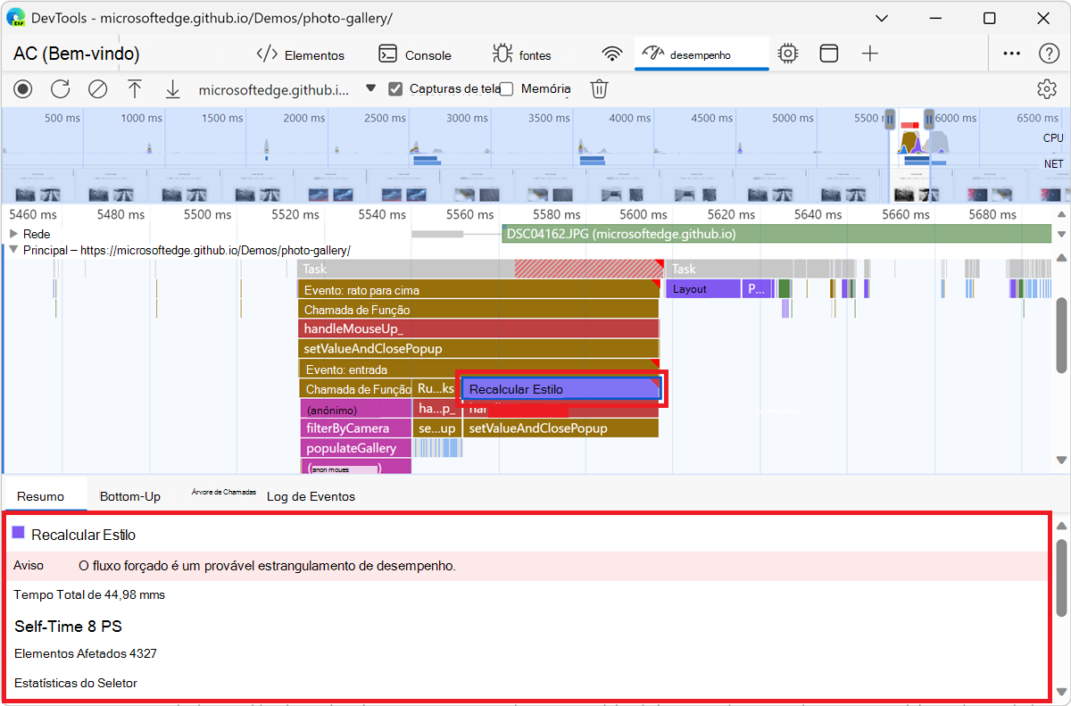 Mais informações sobre a função anónima no separador Resumo