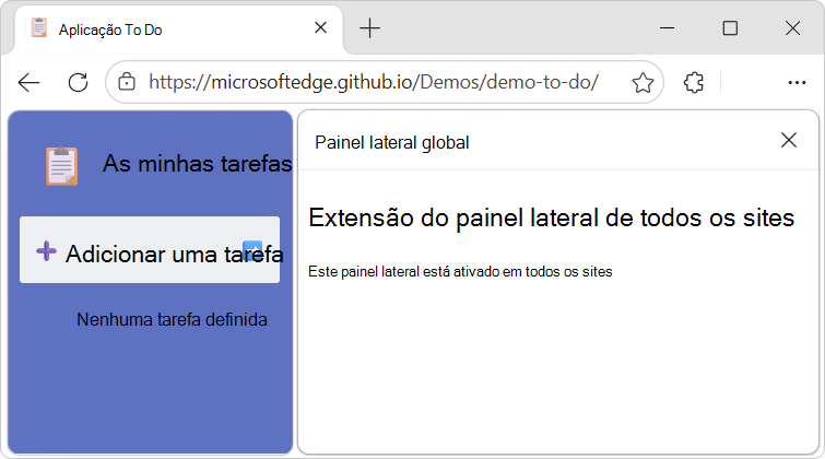 IU da barra lateral do browser Edge