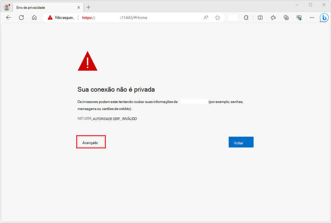 Erro de SSL