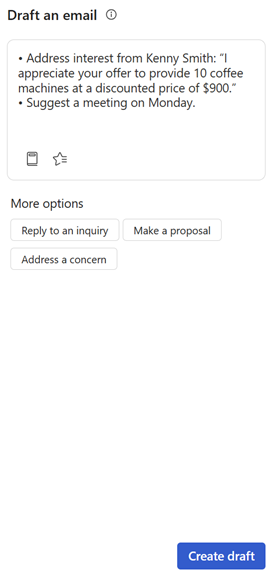Captura de ecrã a mostrar o texto do pedido personalizado.