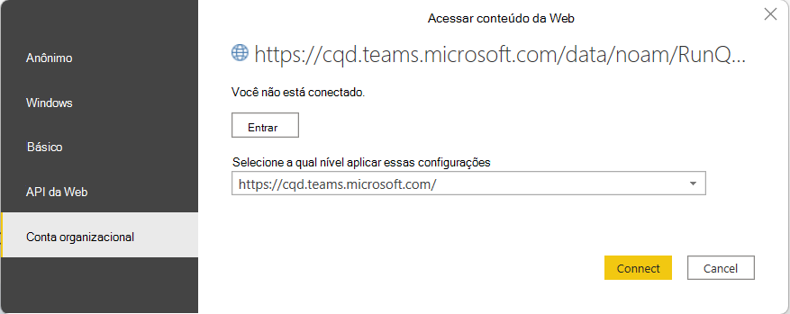 Captura de ecrã a mostrar o início de sessão para v1.63.