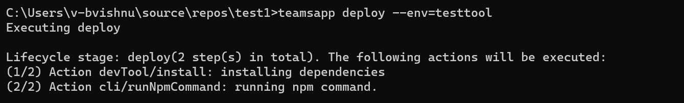 Captura de ecrã a mostrar o processo de instalação das dependências necessárias e dos pacotes npm.