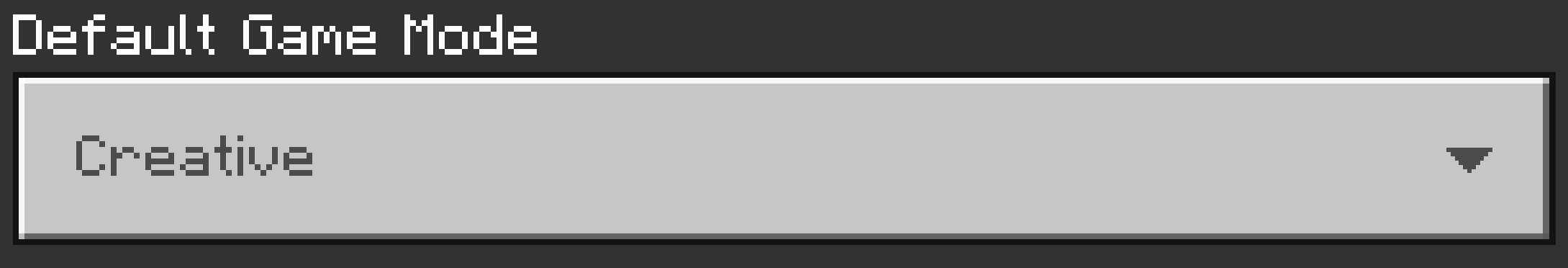 Default game mode option