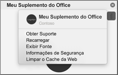 A opção limpar o cache da Web no menu de personalidade.