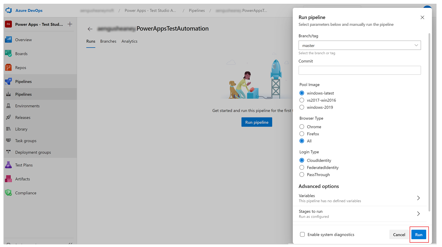 Executar tarefa Executar tarefa.