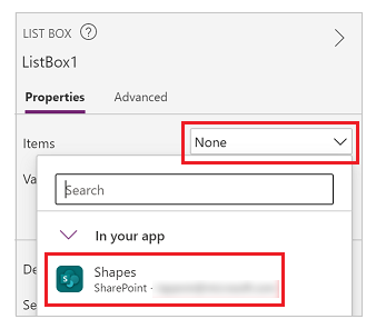 Itens da caixa de listagem Itens da caixa de listagem.