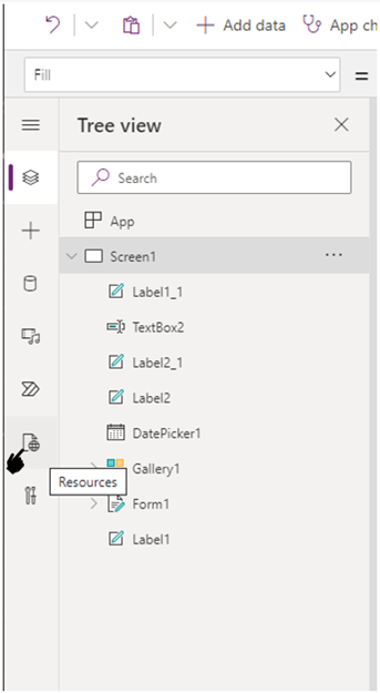 Recursos da página do Power Apps Studio personalizada.