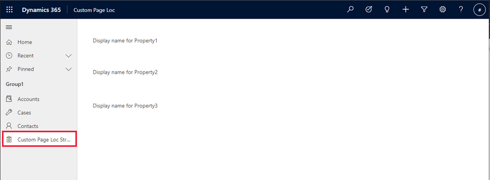 Runtime da página do Power Apps Studio personalizada.