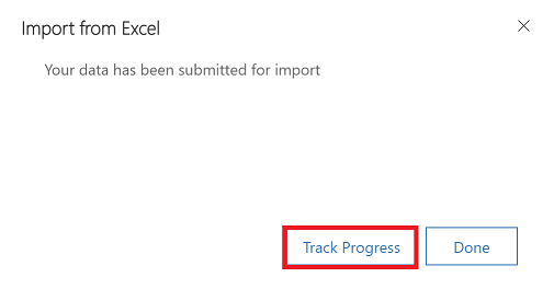 Monitorizar o progresso do ficheiro que está a importar.