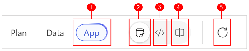 Opção de menu na área da App