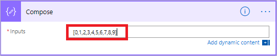 Configure a ação Compor Captura de ecrã de configurar a ação Compor.