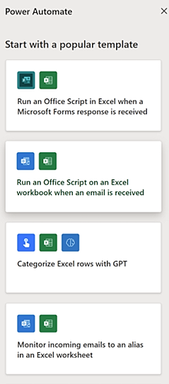 Captura de ecrã de modelos populares pré-criados.