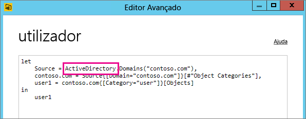 Screenshot shows the Advanced Editor with the source provider highlighted.