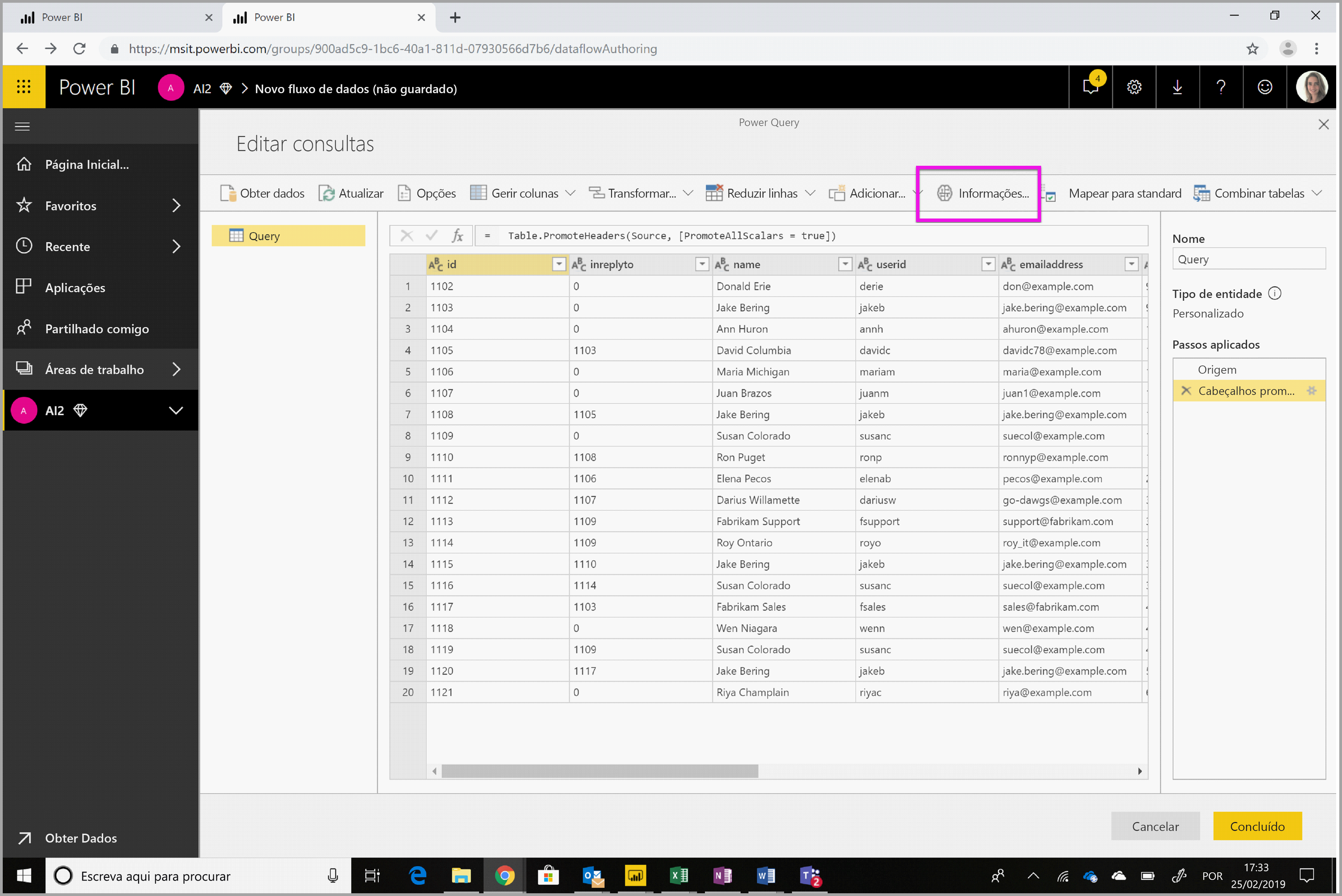 Screenshot shows Edit queries with All insights selected.