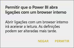 Screenshot of a dialog, showing to allow Power B I to open links with internal browser.