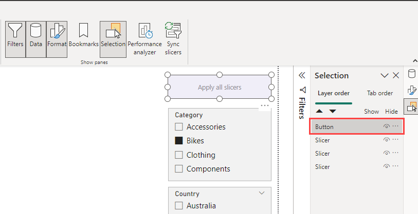 Personalizar botões em relatórios do Power BI - Power BI