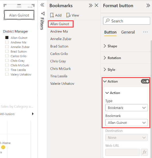 Personalizar botões em relatórios do Power BI - Power BI