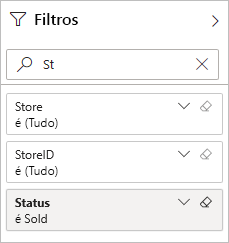 Screenshot of the Filters pane, with an example title entered.