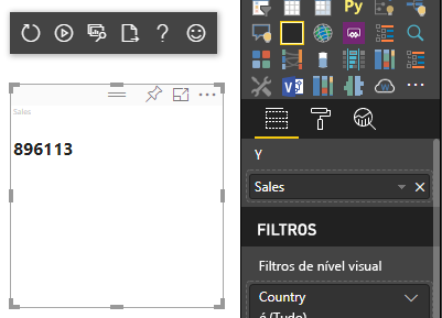 Screenshot of a single data view mapping visual.