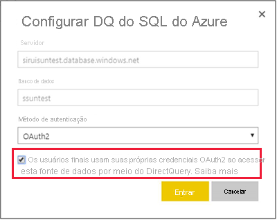 Configure Azure SQL DQ dialog box