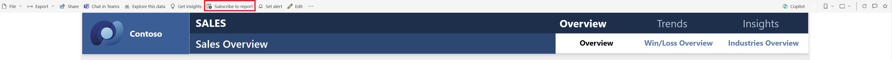 Captura de ecrã a mostrar a subscrição.