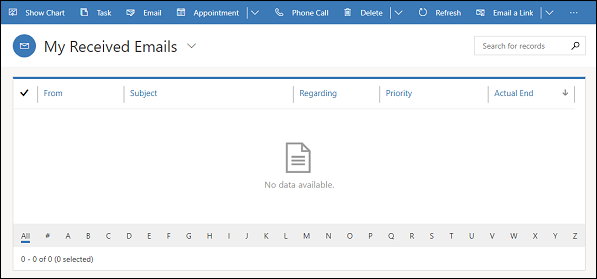 E-mail para a Interface Unificada.