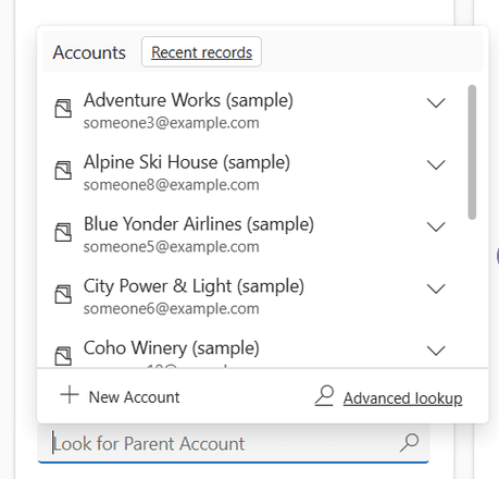 Controle de pesquisa expandido