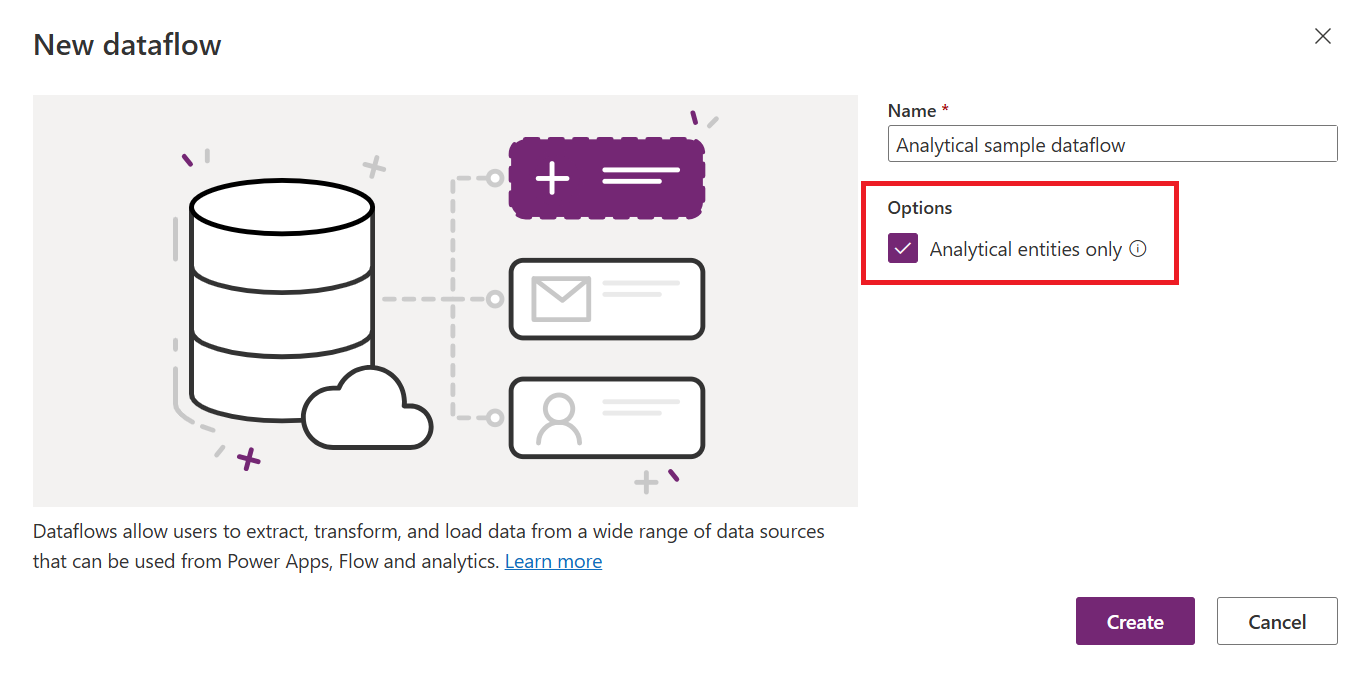 Criação de Fluxo de Dados Analíticos em Power Platform.