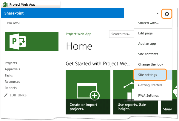 ALM_TFSPS_PWASiteSettings Open site settings for PWA (PS 2013)