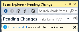 Your changeset is checked in